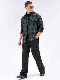 The Indian Garage Co Men Relaxed Fit Textured Checked Resortwear Shirt