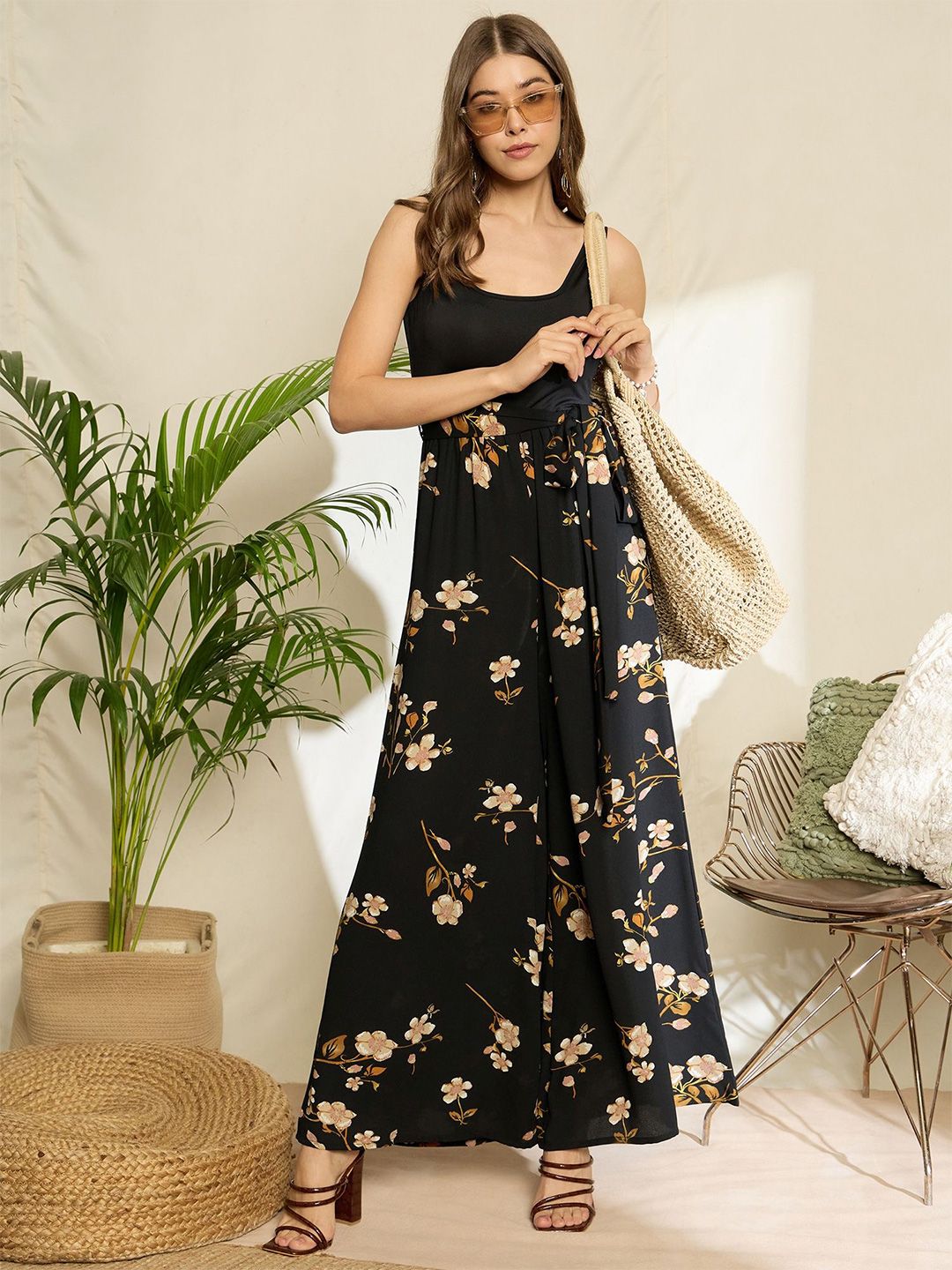 Berrylush Women Printed Basic Jumpsuit