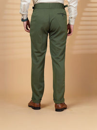 KLOTTHE Lelaki Olive Lycra Seluar Formal Formal