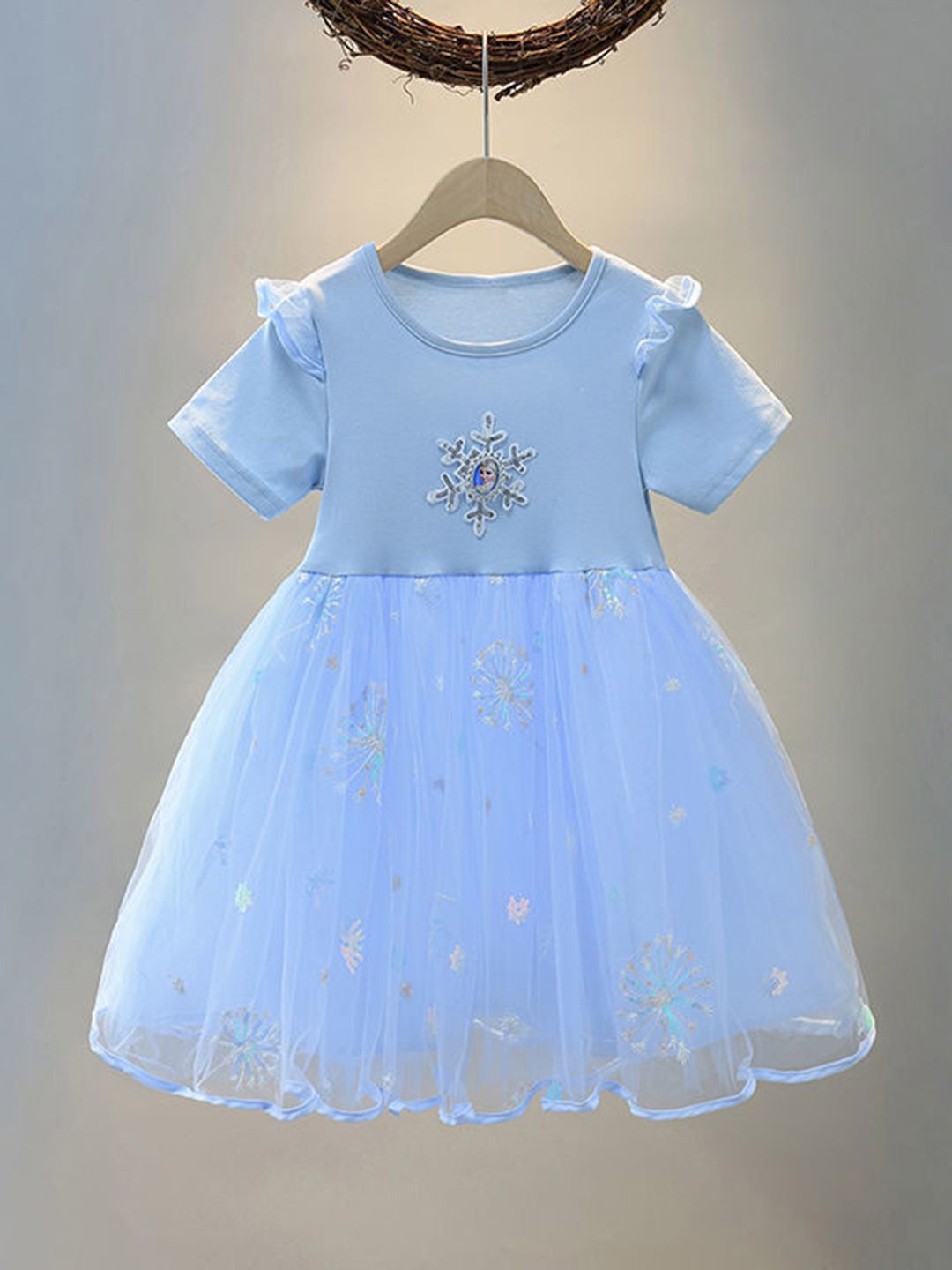 YK Embellished Fit & Flare Dress