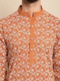 Motif Etnik Anouk Sulam Kolar Band Kapas Kurta Biasa
