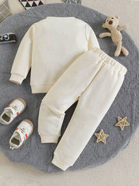 YK Kids Self Deisgn Round Neck T-Shirt With Joggers