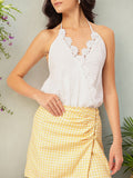 DressBerry Princess Perfect Schiffli Lace Halter Neck Bodysuit