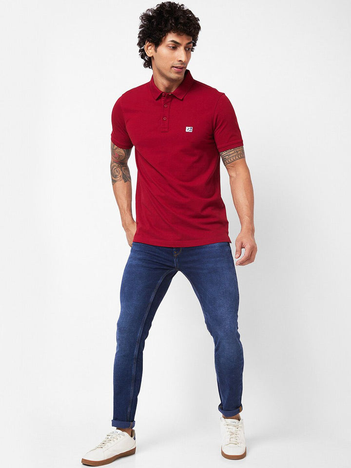SPYKAR Men Slim Fit Low-Rise Clean Look Light Fade Cotton Jeans