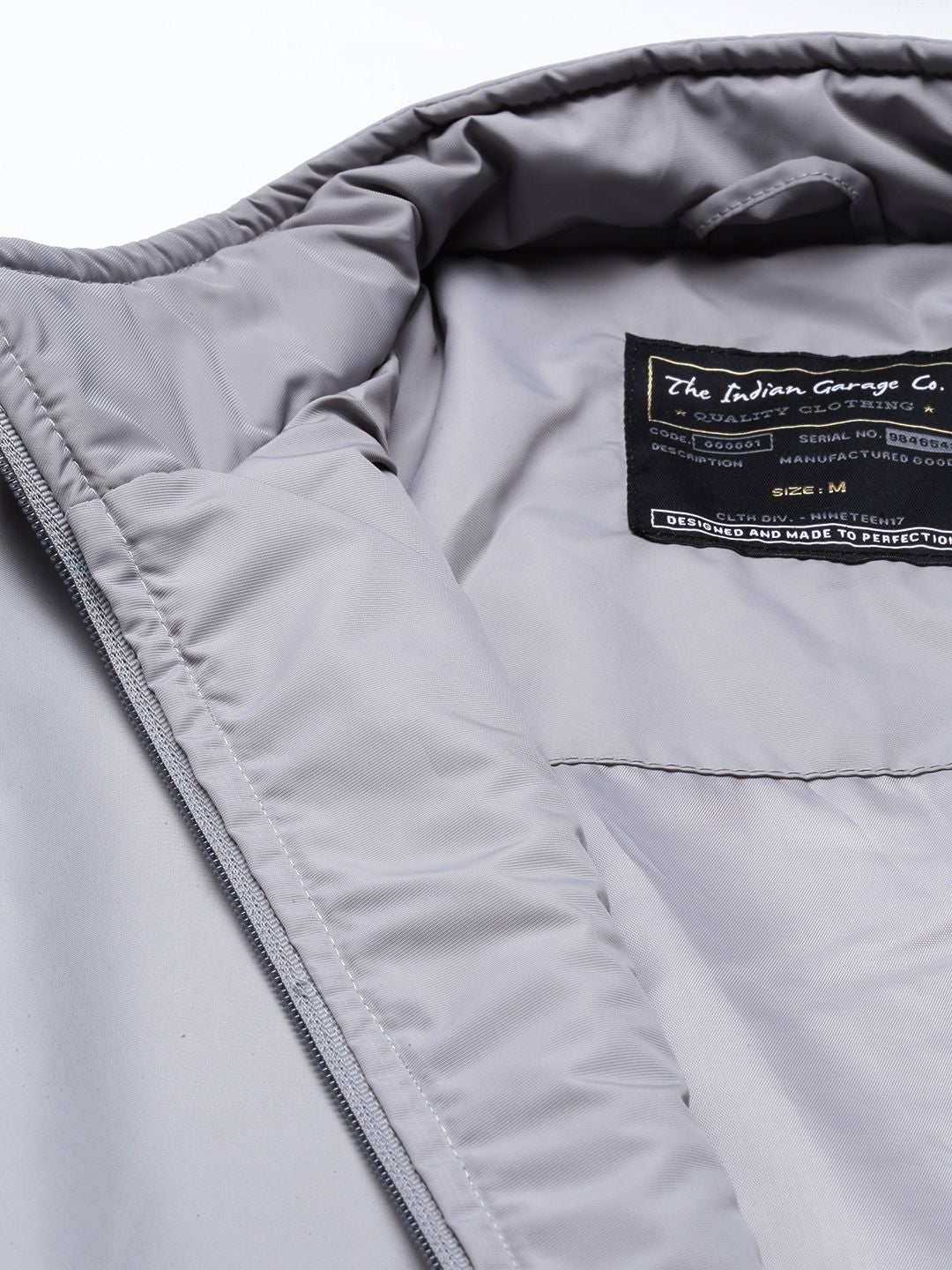 The Indian Garage Co Men Grey Bomber Jacket