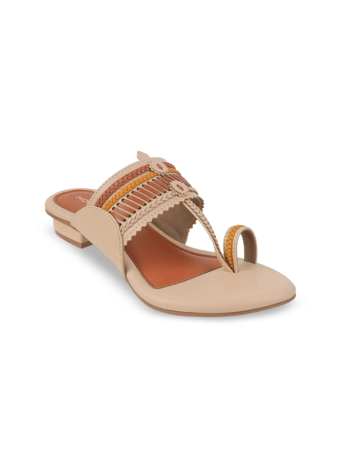 Mochi Textured Block Ankle Loop Sandals