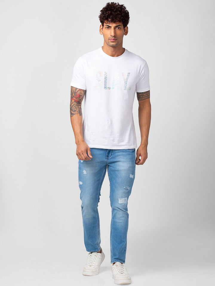 SPYKAR Men Kano Slim Fit Low Distress Heavy Fade Cotton Jeans
