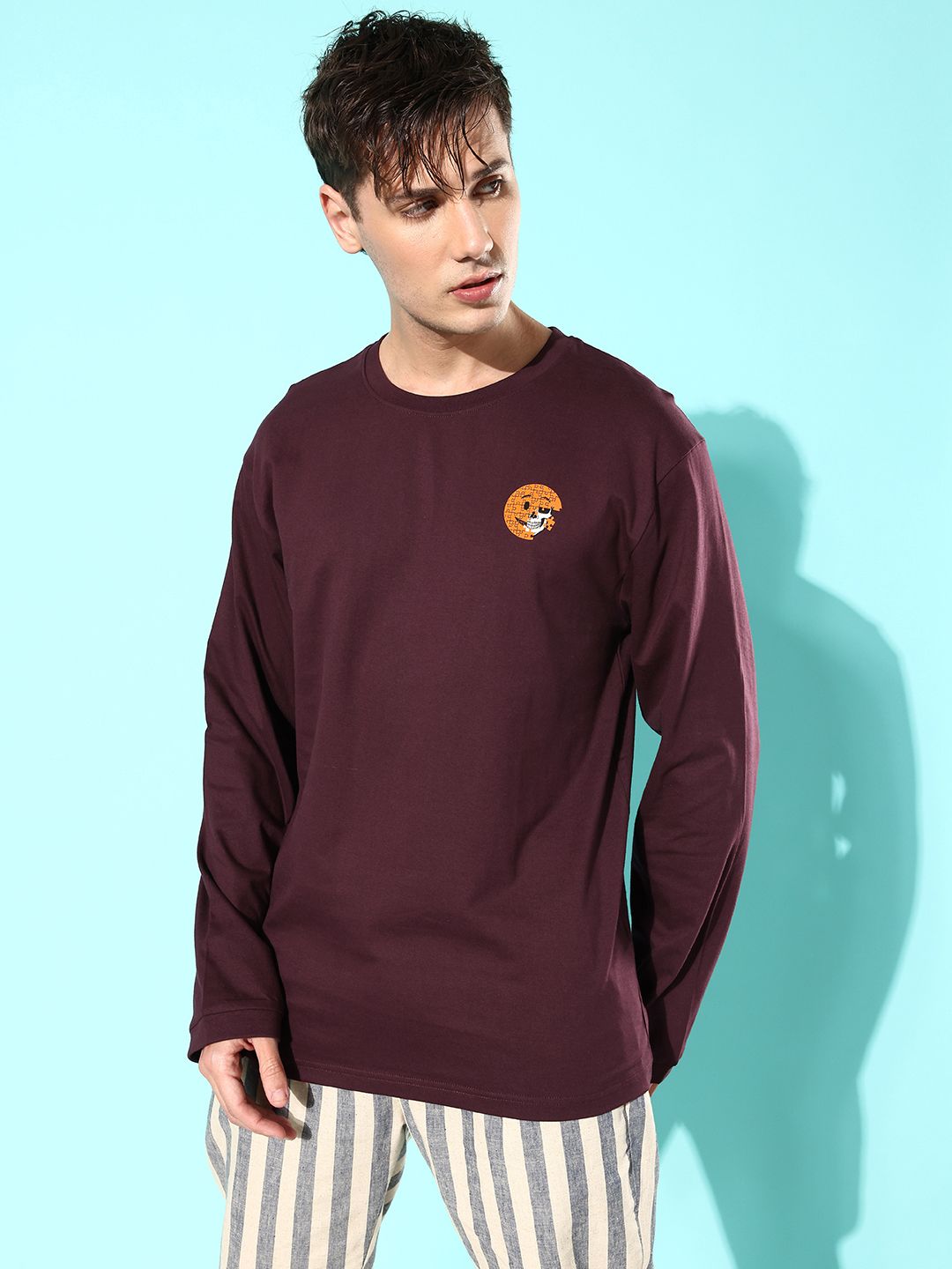 Difference of Opinion Men Pure Cotton Printed Oversized T-shirt
