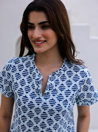 SANSKRUTIHOMES Ethnic Motifs Printed Pure Cotton Night suit