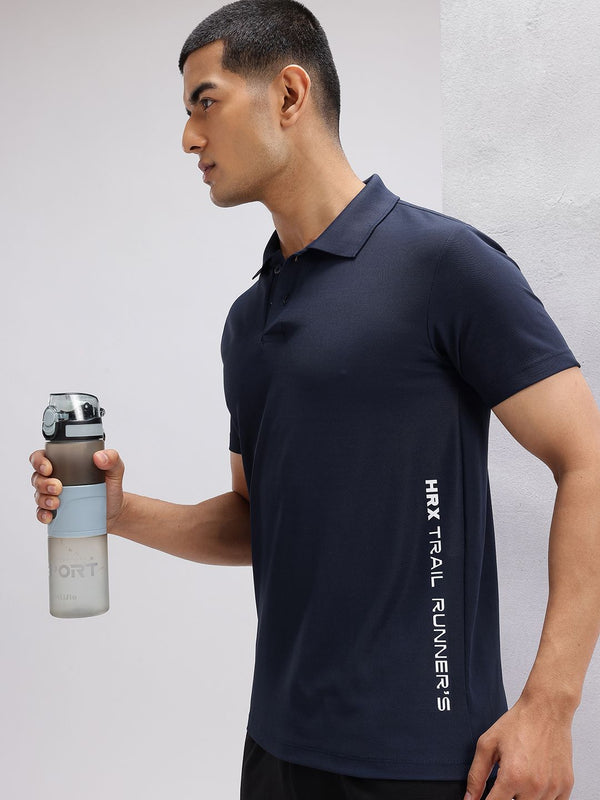 HRX by Hrithik Roshan Placement Print Polo Collar Running T-shirt