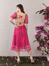 Berrylush Women Floral Ruffled Empire Midi Dress