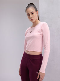 HRX by Hrithik Roshan Women Twisted Back Pure Cotton Crop Yoga T-shirt