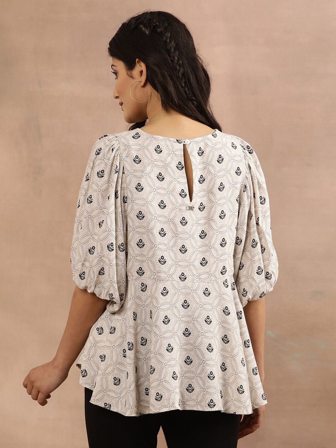 W Ethnic Motifs Printed A-Line Top