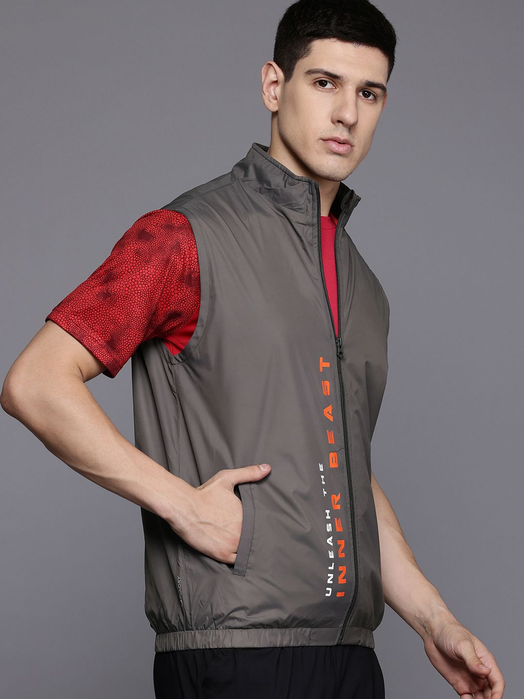 HRX by Hrithik Roshan Printed Rapid-Dry Training Tailored Jacket