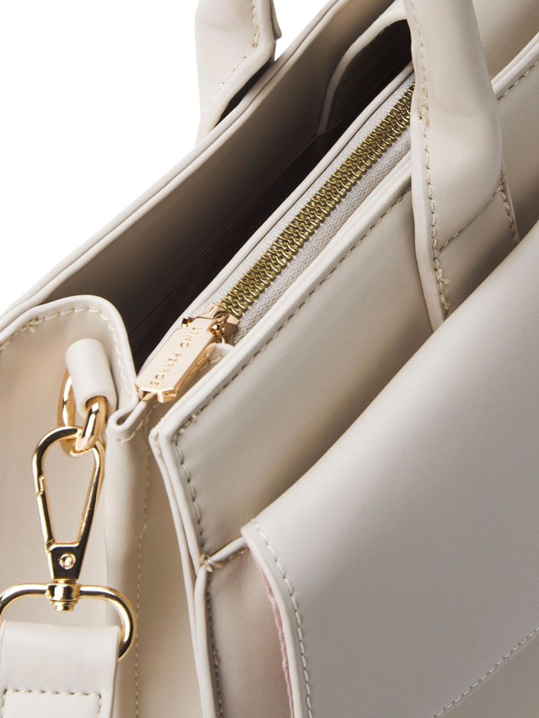 Lino Perros Oversized Structured Satchel with Cut Work