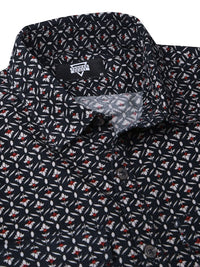 Thomas Scott Spread Collar Long Sleeves Premium Slim Fit Cotton Printed Casual Shirt