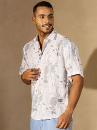 DENNISON Rotary Printed Drop Shoulder Oversized Casual Shirt