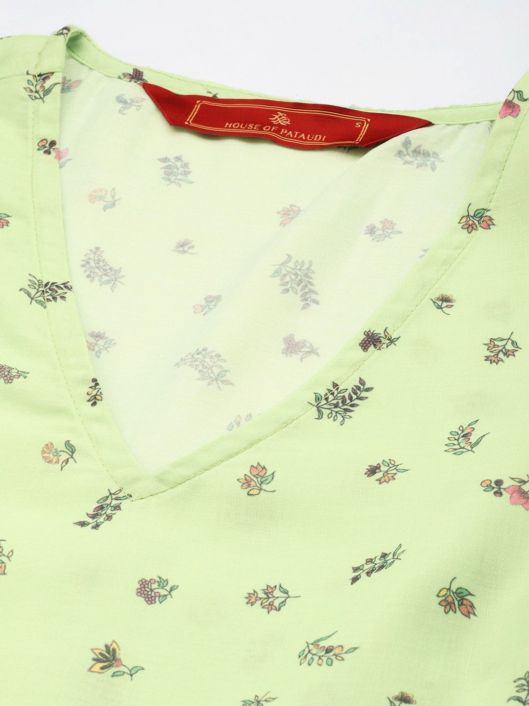 House of Pataudi Jashn Floral Printed A-Line Kurta