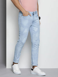 The Indian Garage Co Men Slim Fit Light Fade Stretchable Jeans