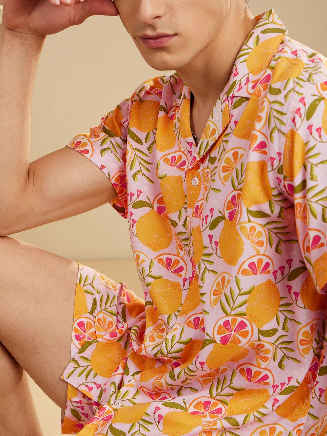 DENNISON The Vacay Mode Graphic Printed Shirt With Shorts