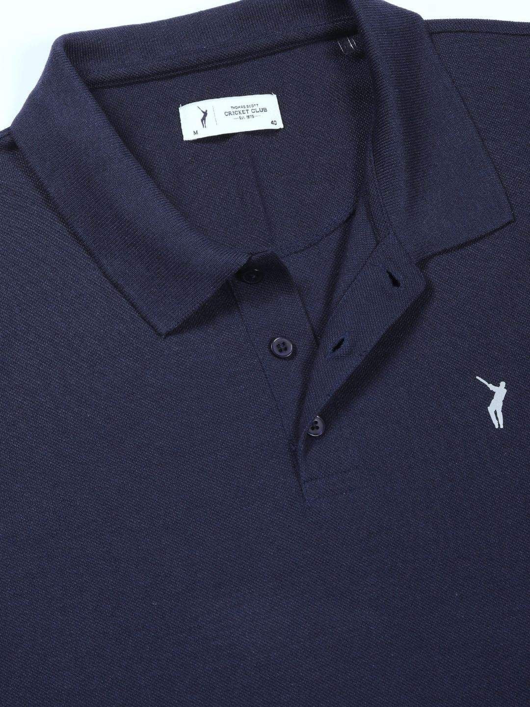 Thomas Scott Men Solid Polo Collar T-shirt