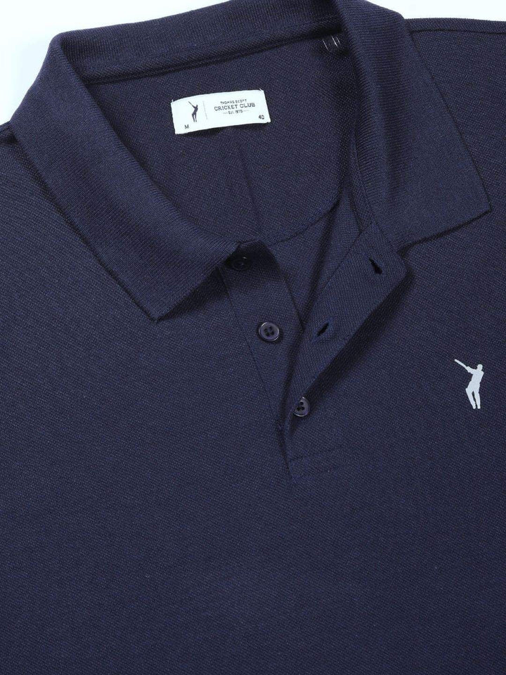 Thomas Scott Men Solid Polo Collar T-shirt