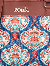ZOUK Ethnic Motifs Printed Structured Sling Bag