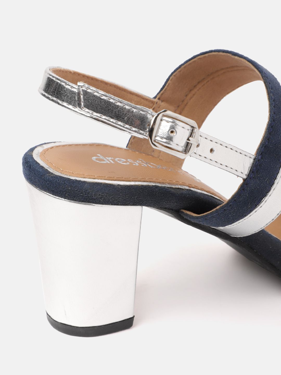 DressBerry Women Striped Block Heel Sandals