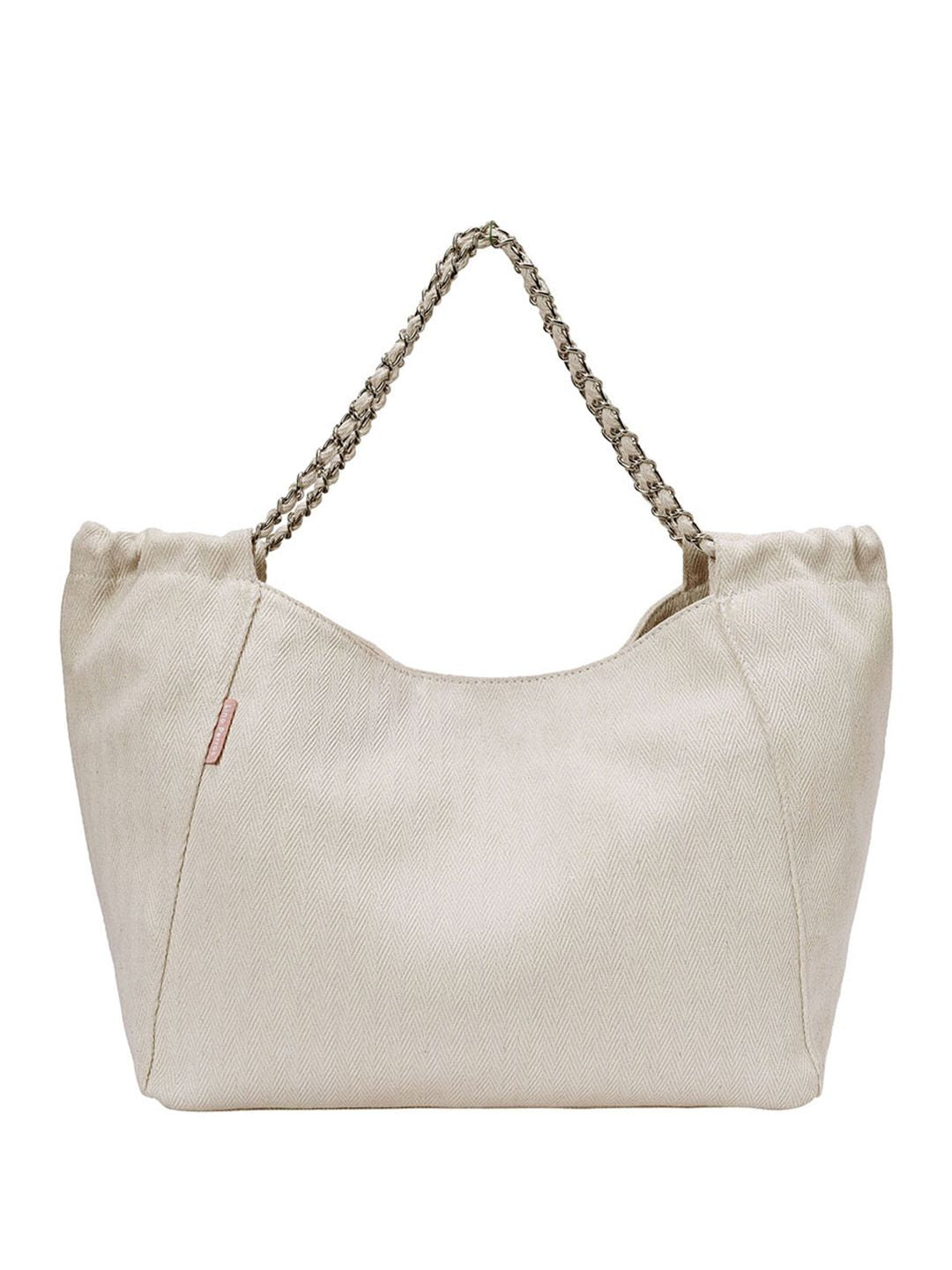 Lino Perros Geometric Self Design Structured Shoulder Bag