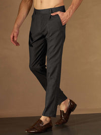 DENNISON Men Smart Tapered Fit Easy Wash Formal Trousers