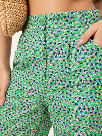 DressBerry Women Dainty Ditsy Wide Leg Trousers