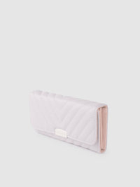 Lino Perros Women Geometric Textured Envelope Wallet with Quilted Detail