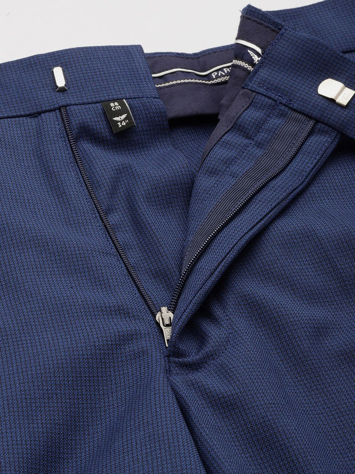 Park Avenue Men Checked Super Slim Neo Fit Single-Breasted Two-Piece Party Suit