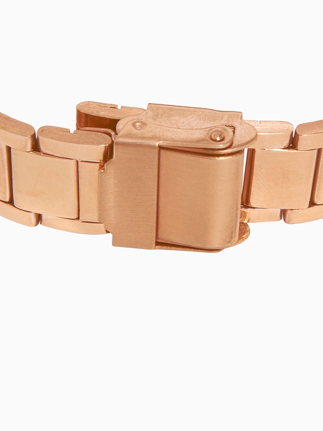 TEAL BY CHUMBAK Women Blue Brass Patterned Dial & Rose Gold-Plated Analogue Watch