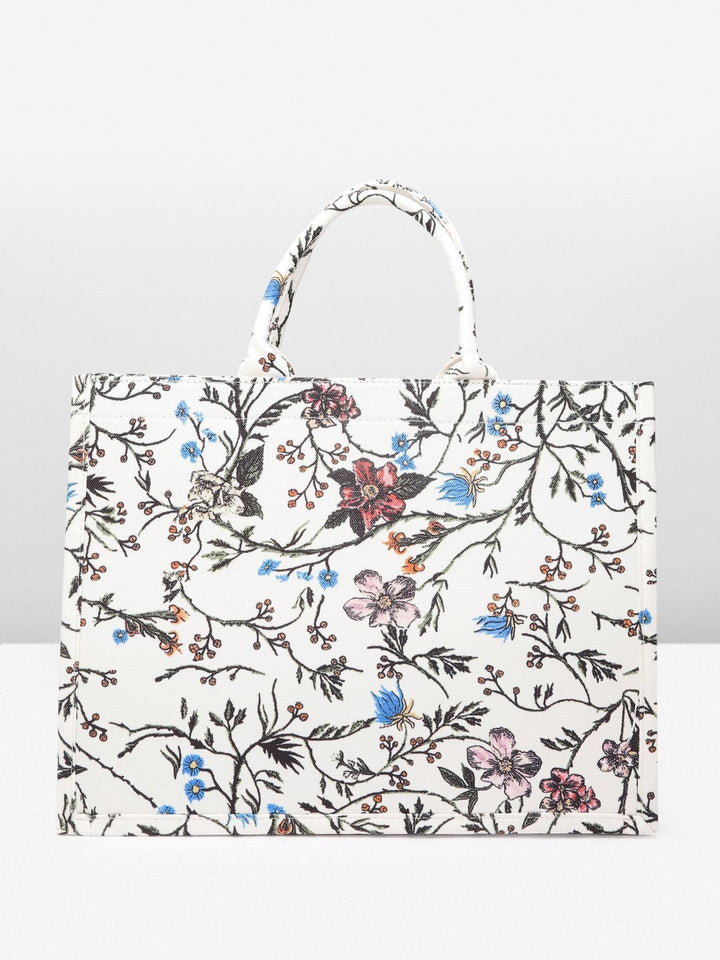 Lino Perros Floral Printed Structured Laptop Bag
