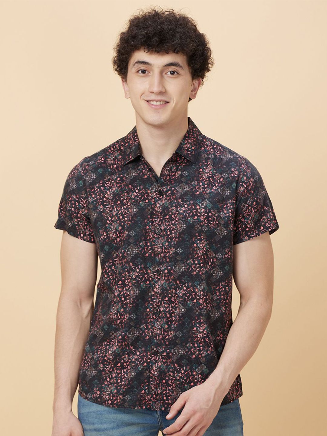 Being Human Men Slim Fit Floral Printed Casual Shirt