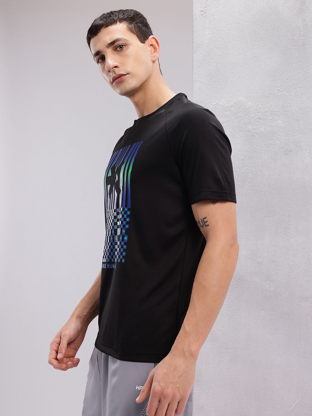 HRX by Hrithik Roshan Men Brand Logo Printed Rapid-Dry Running T-shirt