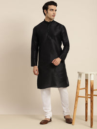 Anug by SOJANYA Men Black Mandarin Collar Kurta