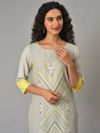 W Geometric Printed Straight Kurta