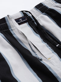 The Indian Garage Co Men Navy Blue & White Striped Pure Cotton Boxers 1120-BXR10-05