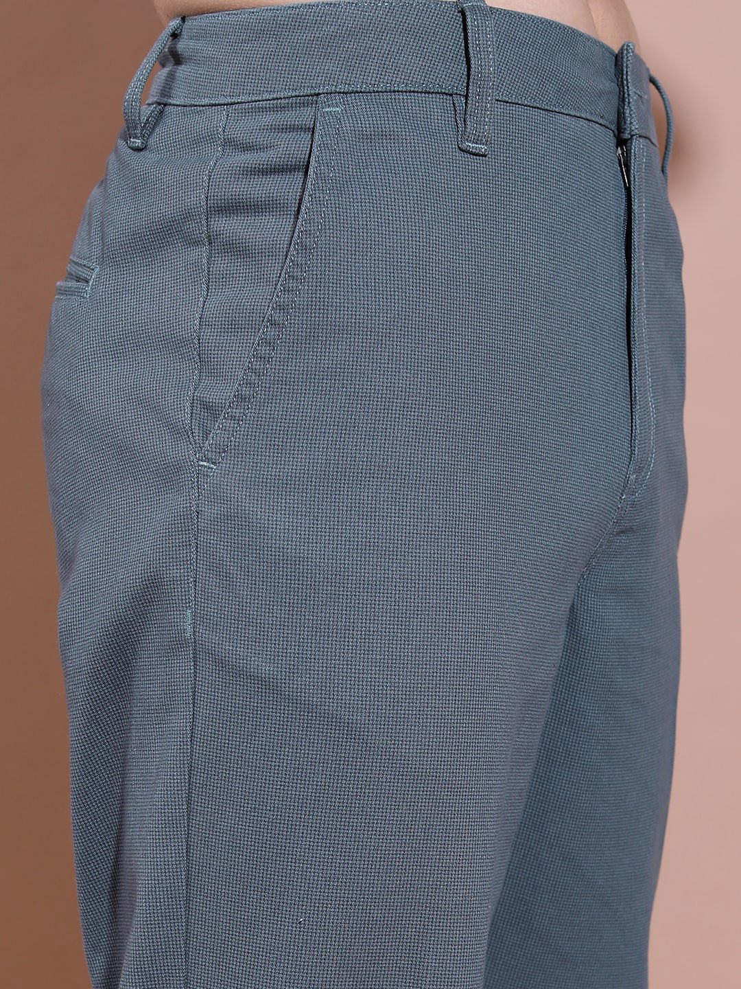 HIGHLANDER Men Straight Fit High-Rise Cotton Trousers
