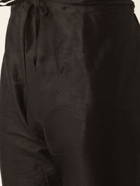 SOJANYA Kurta Hitam Lelaki dengan Jaket Churidar & Nehru