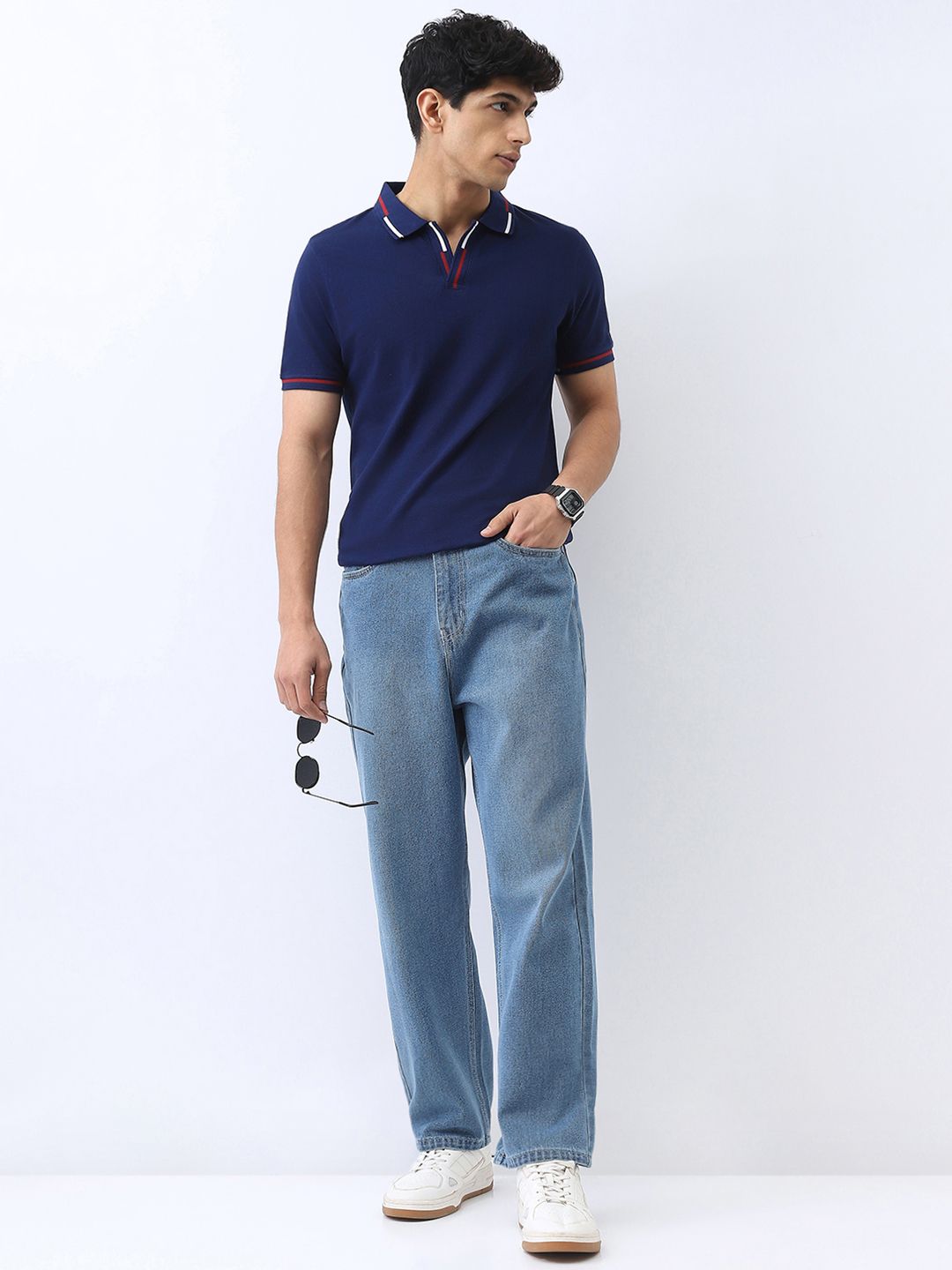 Urbano Fashion Men Solid Regular Fit Half Sleeve Cotton Polo T-Shirt