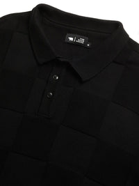 THE BEAR HOUSE Checked Polo Collar Pure Cotton T-shirt
