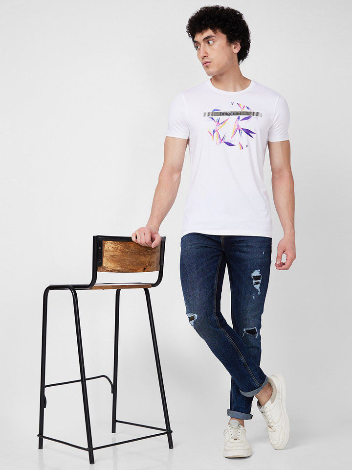 SPYKAR Men Skinny Fit Low-Rise Mildly Distressed Heavy Fade Jeans