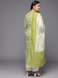 EXTRA LOVE BY LIBAS Plus Size Bandhani Printed Gotta Patti Pure Cotton Kurta Set