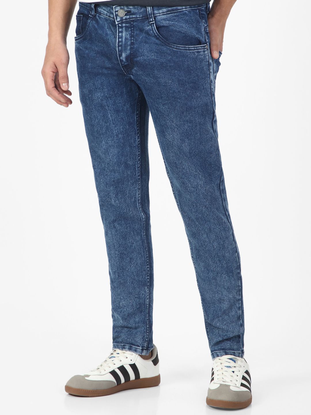 Urbano Fashion Men Clean Look Heavy Fade Stretchable Jeans