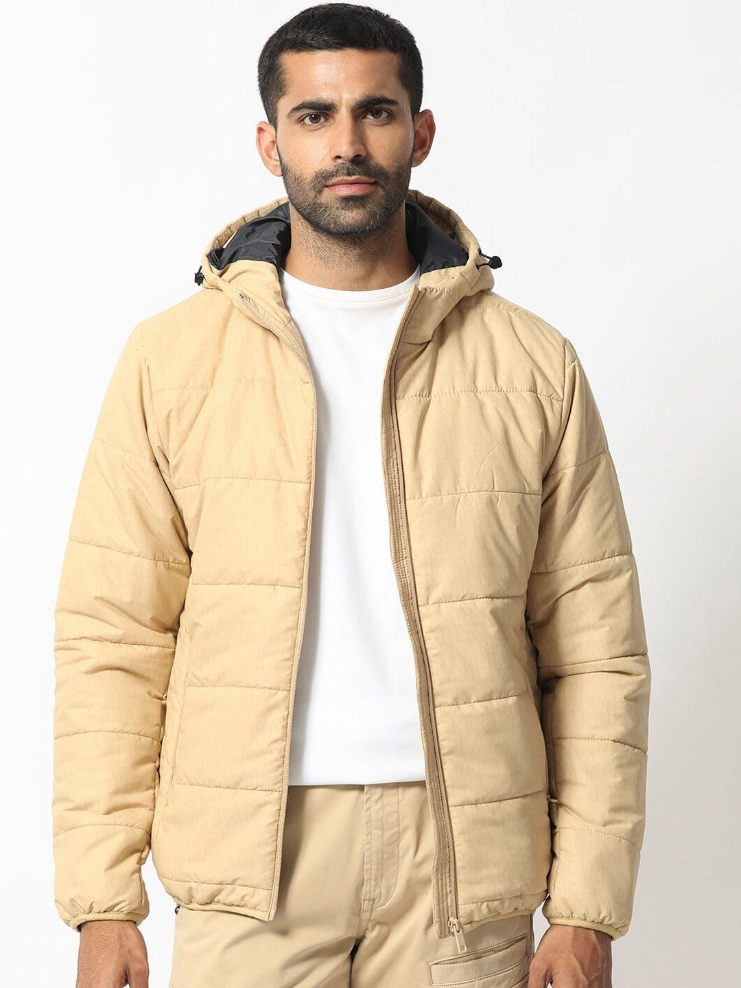 RARE RABBIT Men Vasto Puffer Hooded Neck Jacket