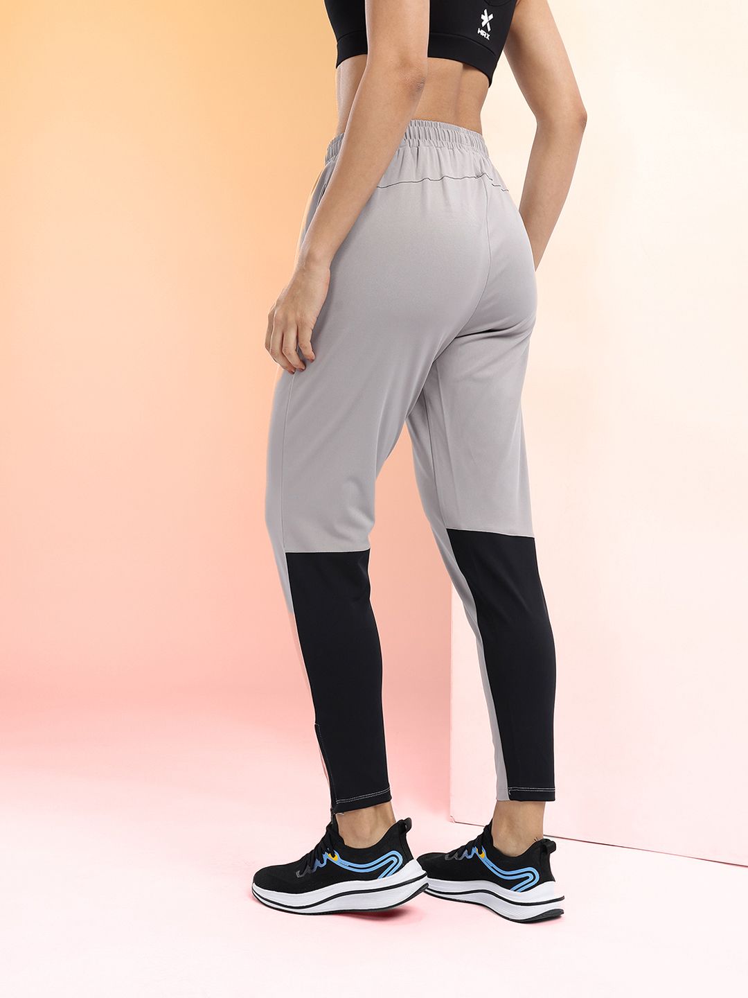 HRX by Hrithik Roshan Women Mid-Rise Rapid-Dry Running Track Pants with Side Slits