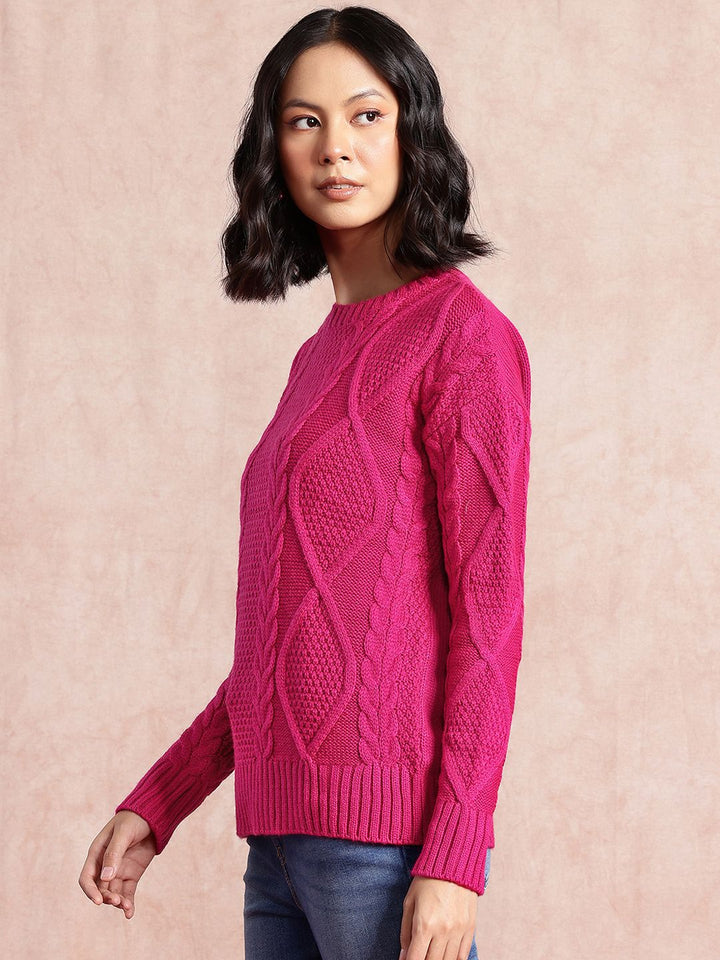 all about you Open-Knit Acrylic Pullover